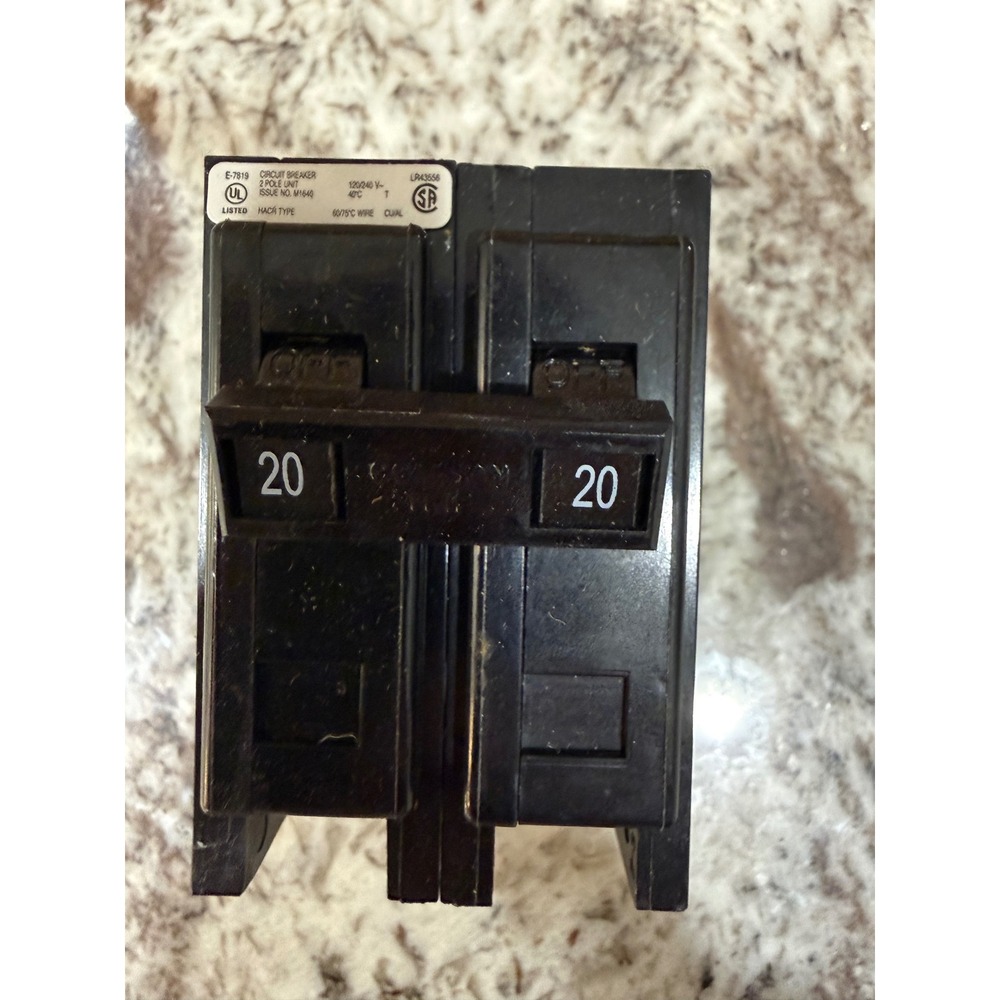 Eaton Quick-Lag QBHW2020 20 Amp 240V Dual Pole Circuit Breaker